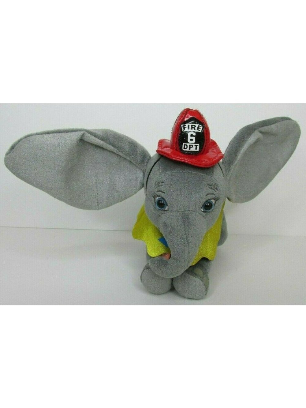 Disney Dumbo Elephant Plush Firefighter Hat 7" Movie Live Action Stuffed Animal